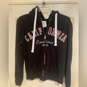 Reflex Black Hoodie with Silver Zipper